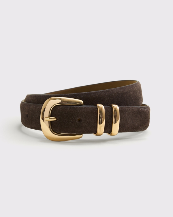 Leather Belt, Brown view 1