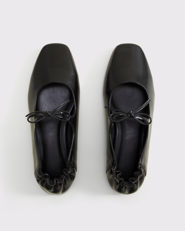 Scrunch Vegan Leather Mary Jane Flat, Black view 2
