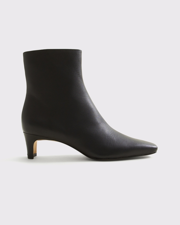 Leather Ankle Boot, Black view 1