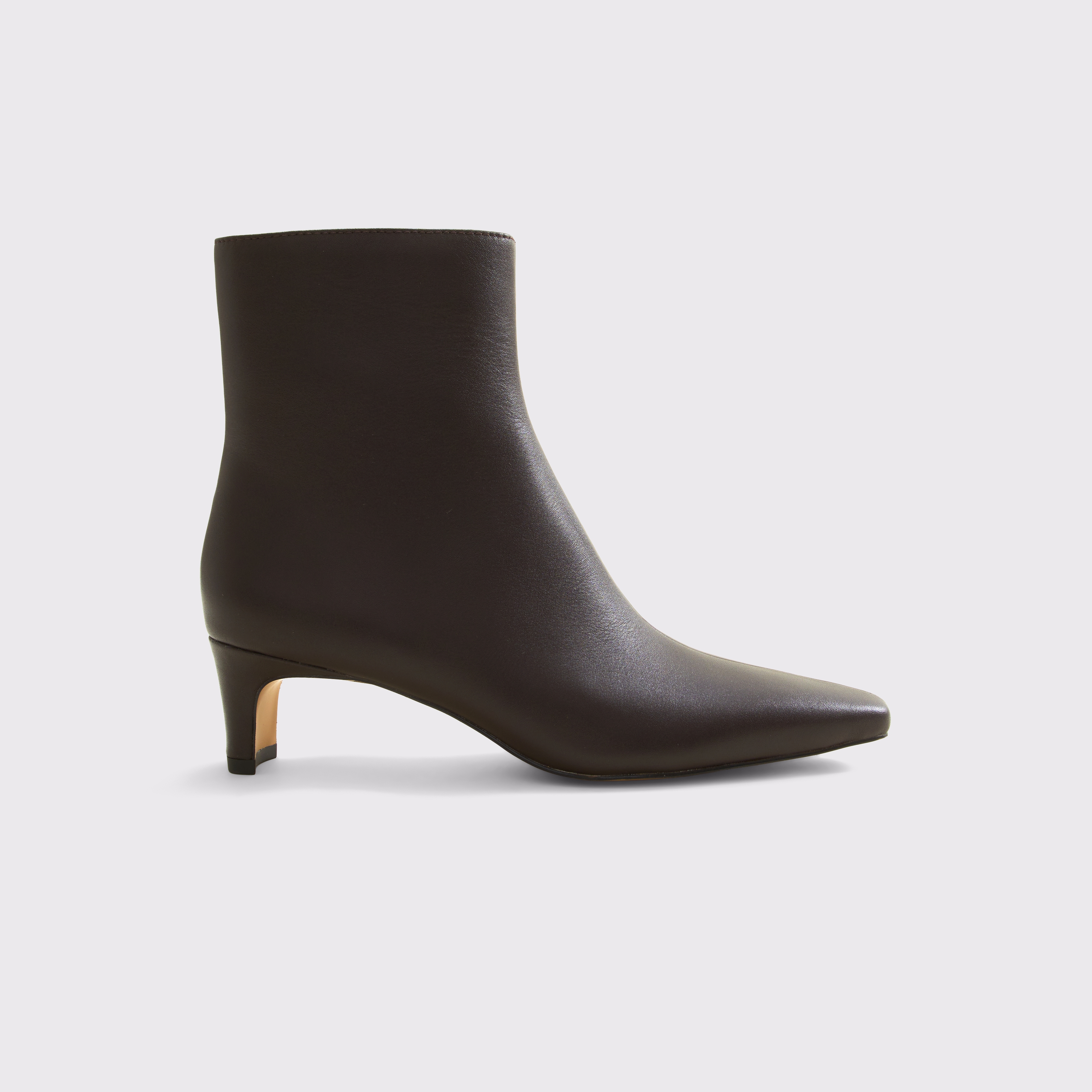 Mini Heel Leather  Ankle Boot