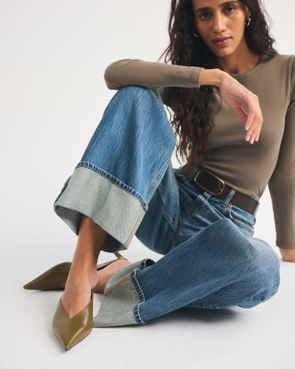 Schutz Loren Mid-Heel Mule, Green view 1