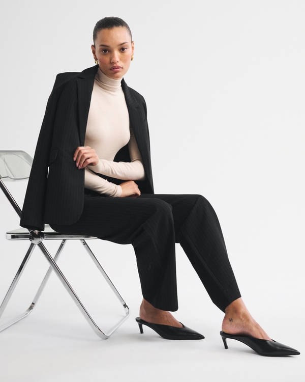 Schutz Loren Mid-Heel Mule, Black view 1