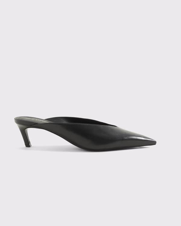 Schutz Loren Mid-Heel Mule, Black view 1
