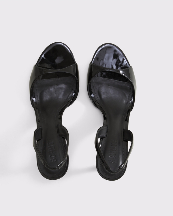 Schutz Scarlett Mid-Heel Slingback Sandal, Black view 2
