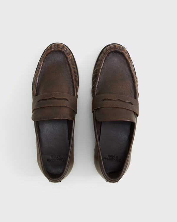 Leather Loafer, Brown view 2