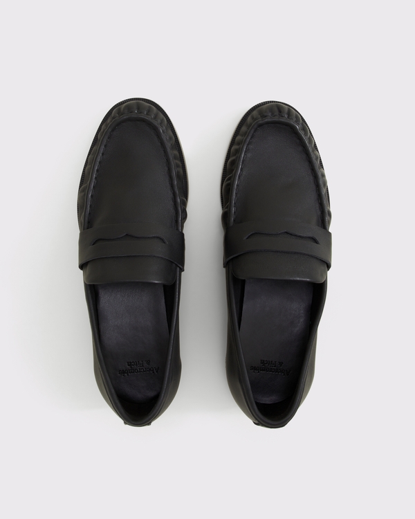 Leather Loafer, Black view 2