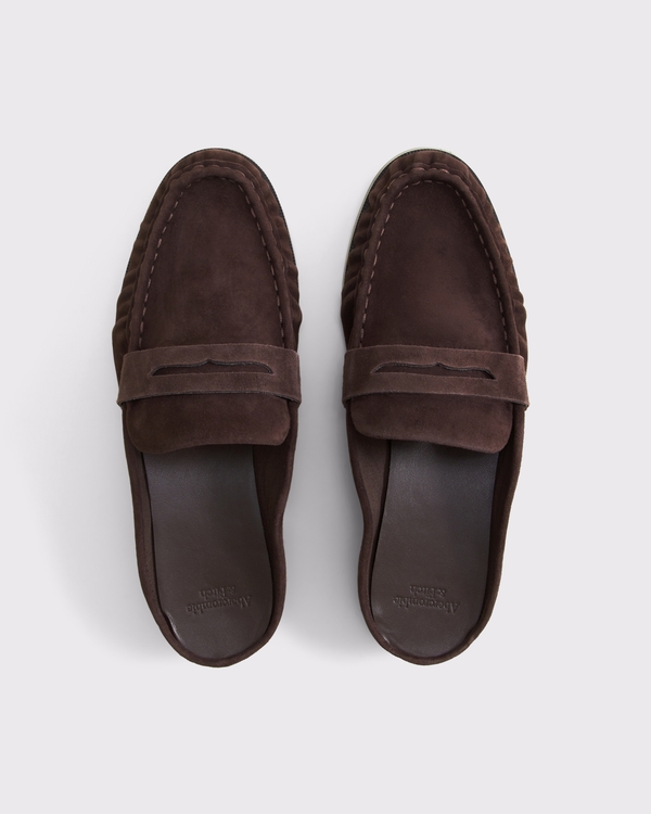 Suede Slip-On Loafer, Brown view 2