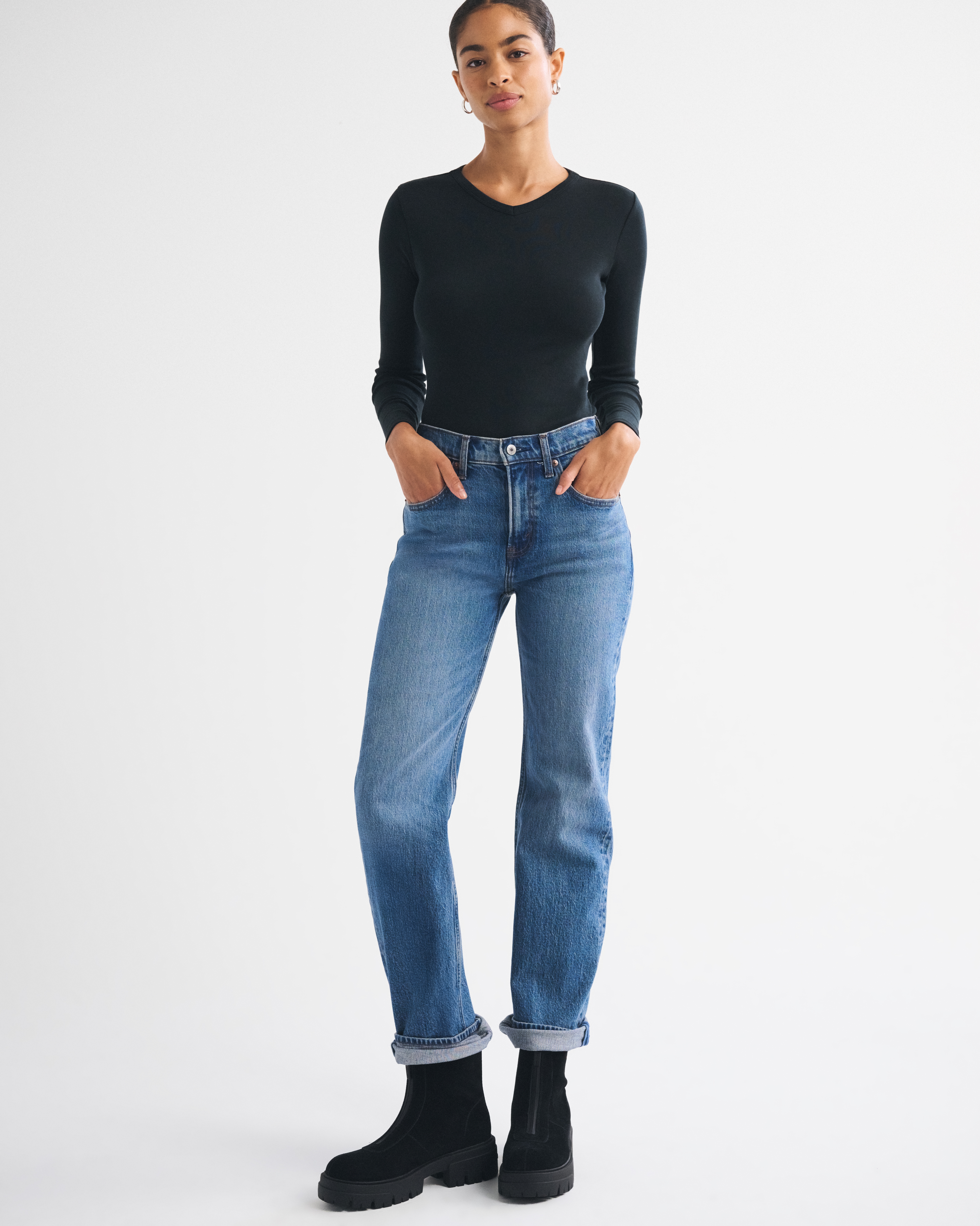 Женские ботинки Abercrombie & Fitch Hunter Original Gemma Suede Ankle Boot, цвет: Чёрный кожаный — фото 2