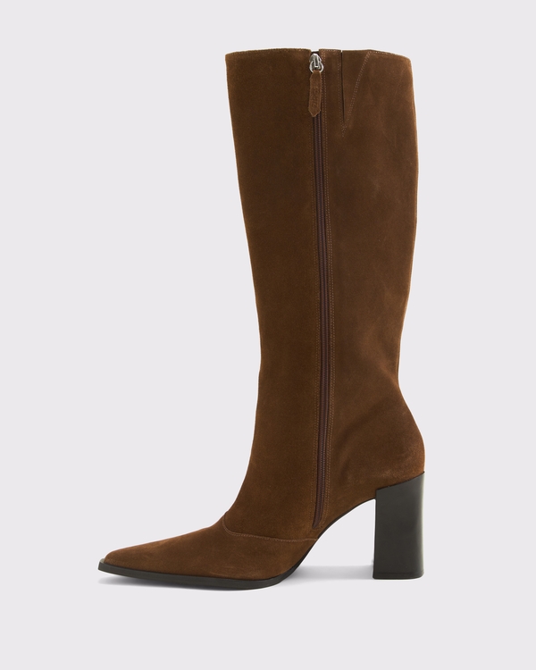 Schutz Raffaela Suede Knee Boot, Chocolate Suede view 2