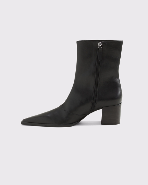 Schutz Raffaela Mid Leather Boot, Black view 2