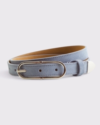 Suede Oval Buckle Belt