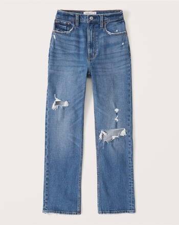 Women s Ultra High Rise Ankle Straight Jean Women s Clearance Abercrombie