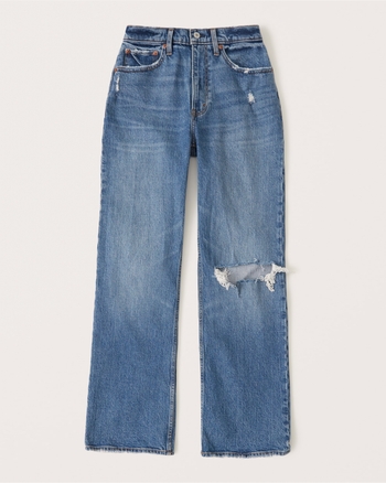 abercrombie ultra high rise 90s straight leg jeans