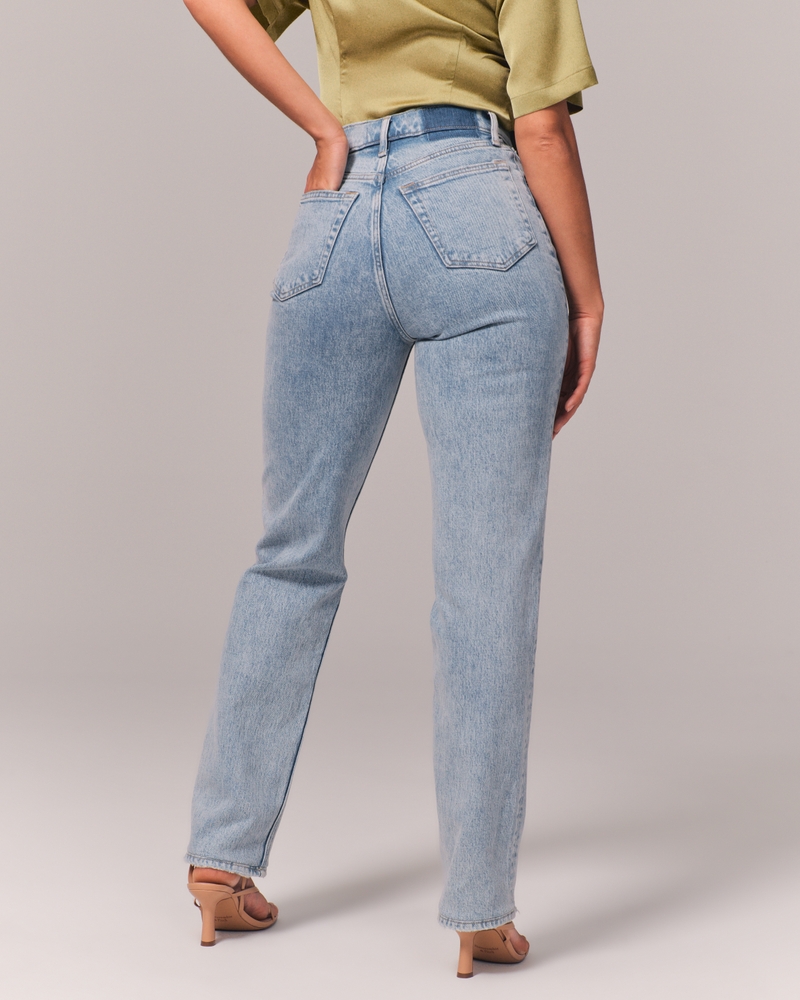 Abercrombie Curve Love High Rise Straight Jean
