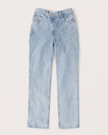Women's Curve Love 90s Ultra High Rise Straight Jeans | Women's Bottoms | Abercrombie.com