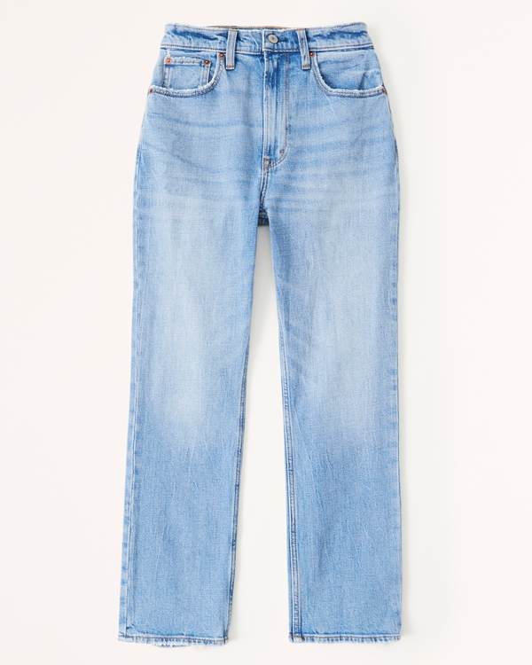 Women's Curve Love Ultra High Rise Ankle Straight Jean | Women's Bottoms | Abercrombie.com