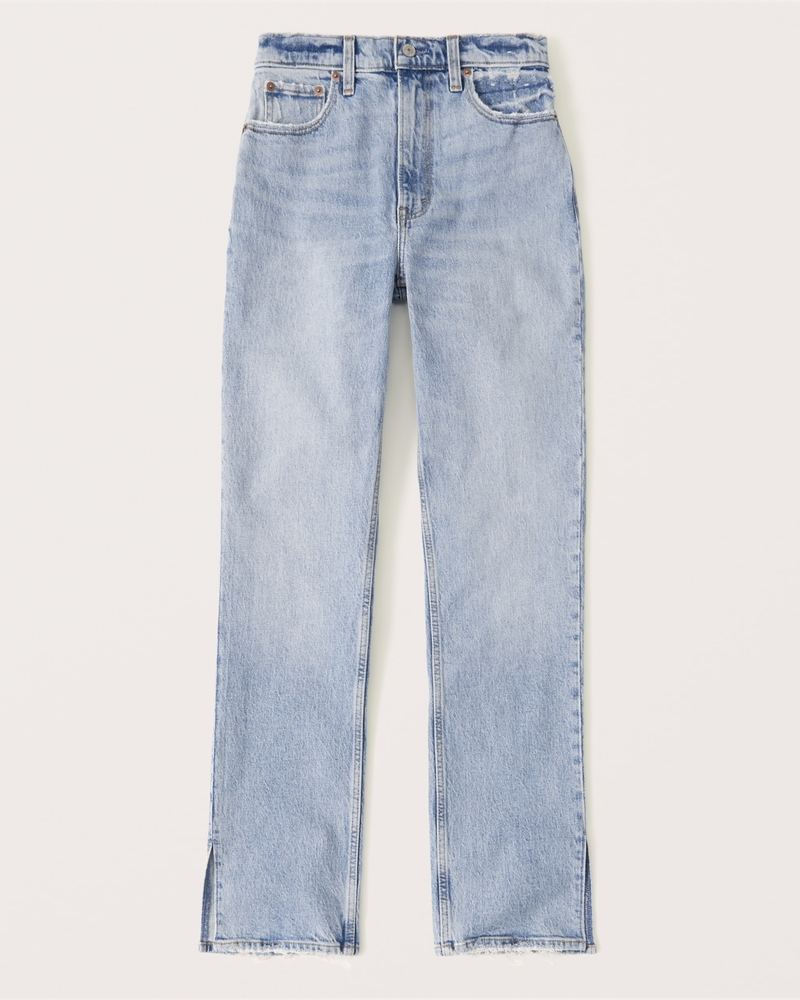 Men's 90s Straight Jean in Light Wash | Size 31 x 30 | Abercrombie & Fitch