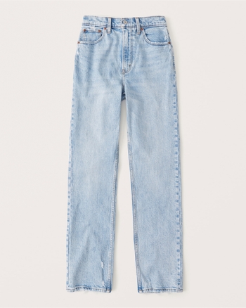 90'S BASIC BLUE STRAIGHT JEANS