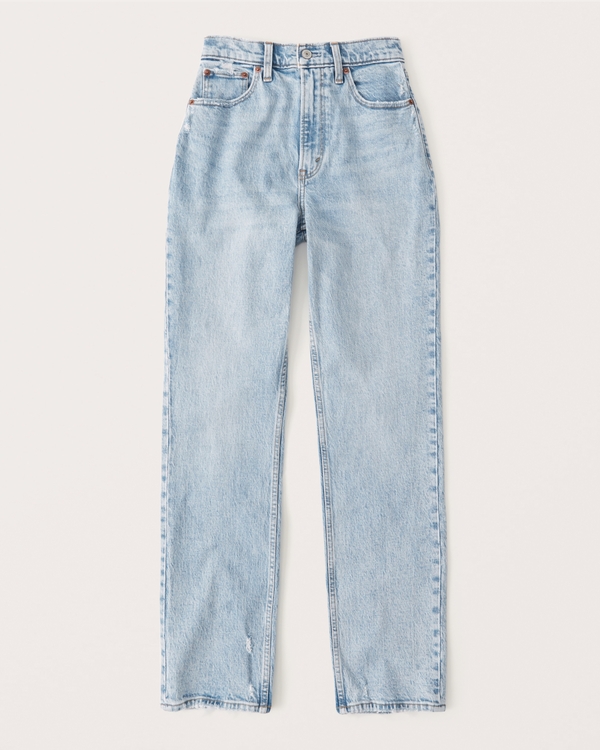 Women's Curve Love 90s Ultra High Rise Straight Jeans | Women's Bottoms | Abercrombie.com