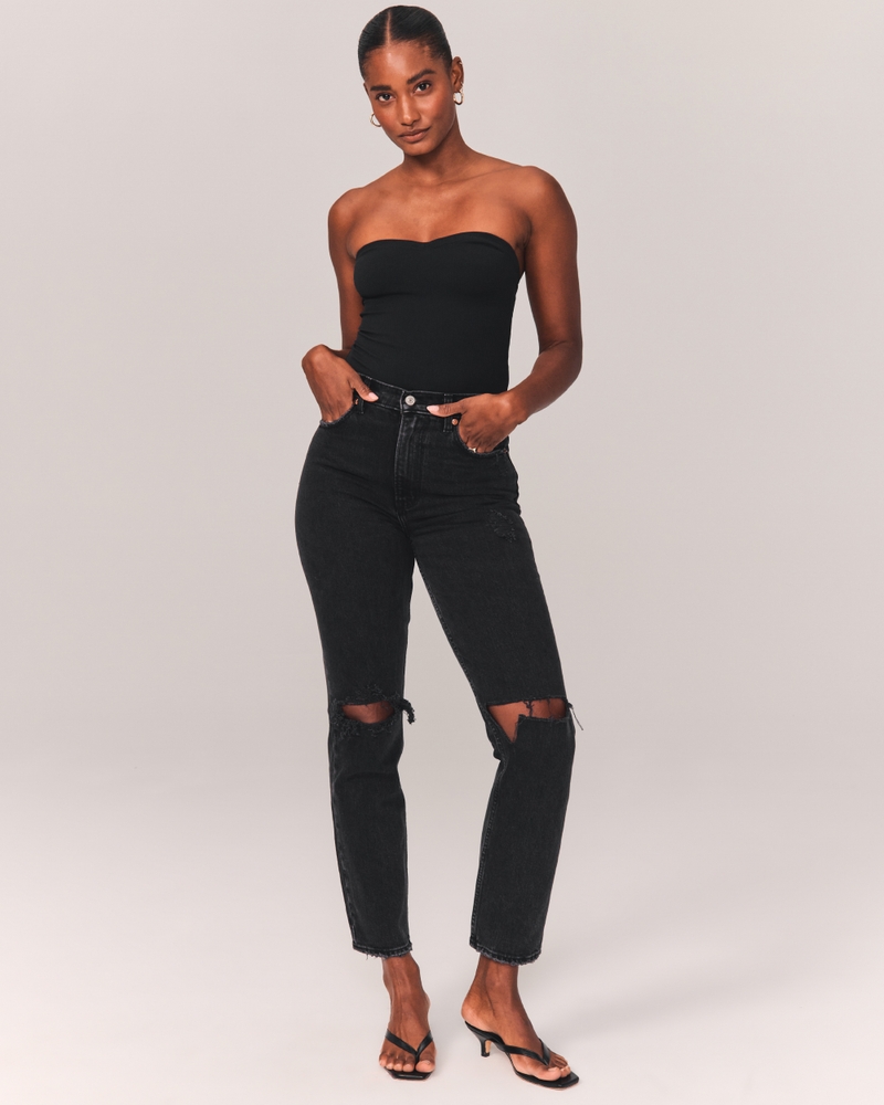 Women's Curve Love Ultra High Rise 90s Straight Jean | Women's Bottoms | Abercrombie.com