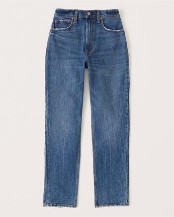 Women's Curve Love 90s Ultra High Rise Straight Jeans | Women's Bottoms | Abercrombie.com