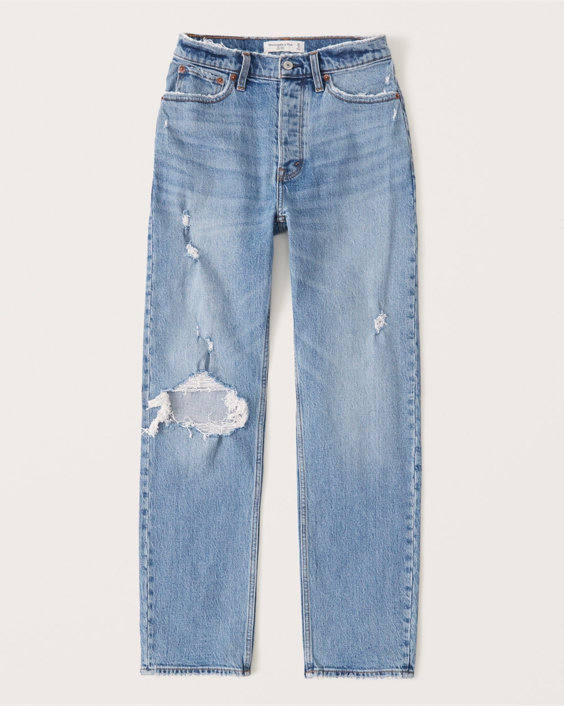 Abercrombie High-Rise Dad Jeans Review: The Fit & 3 Washes Compared - The  Mom Edit