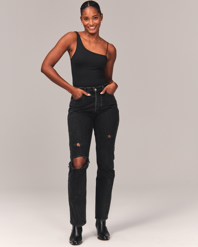 abercrombie curve love high rise dad jean