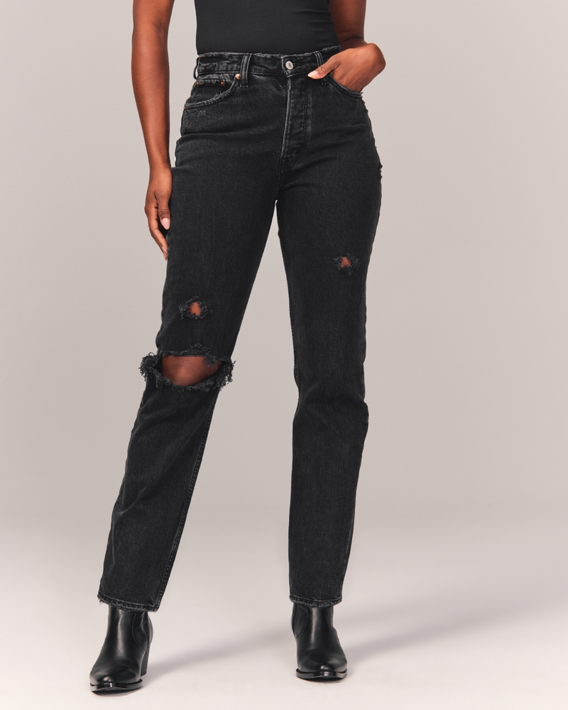 abercrombie curve love high rise dad jean