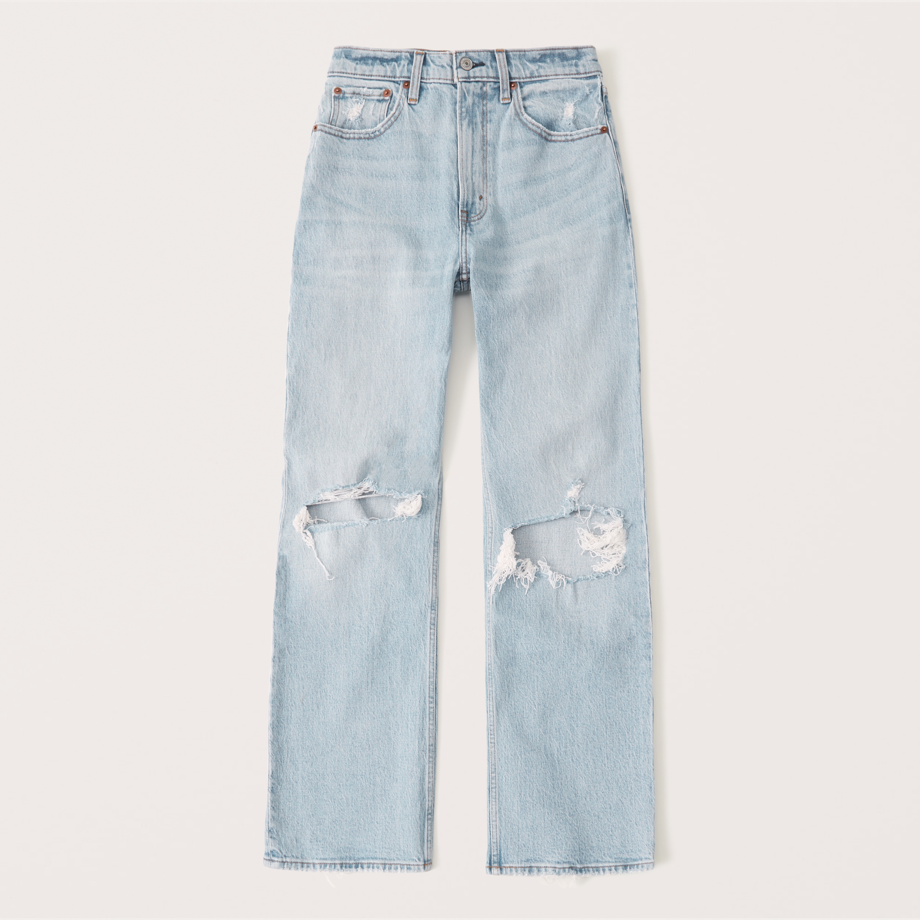 abercrombie ripped high rise mom jeans