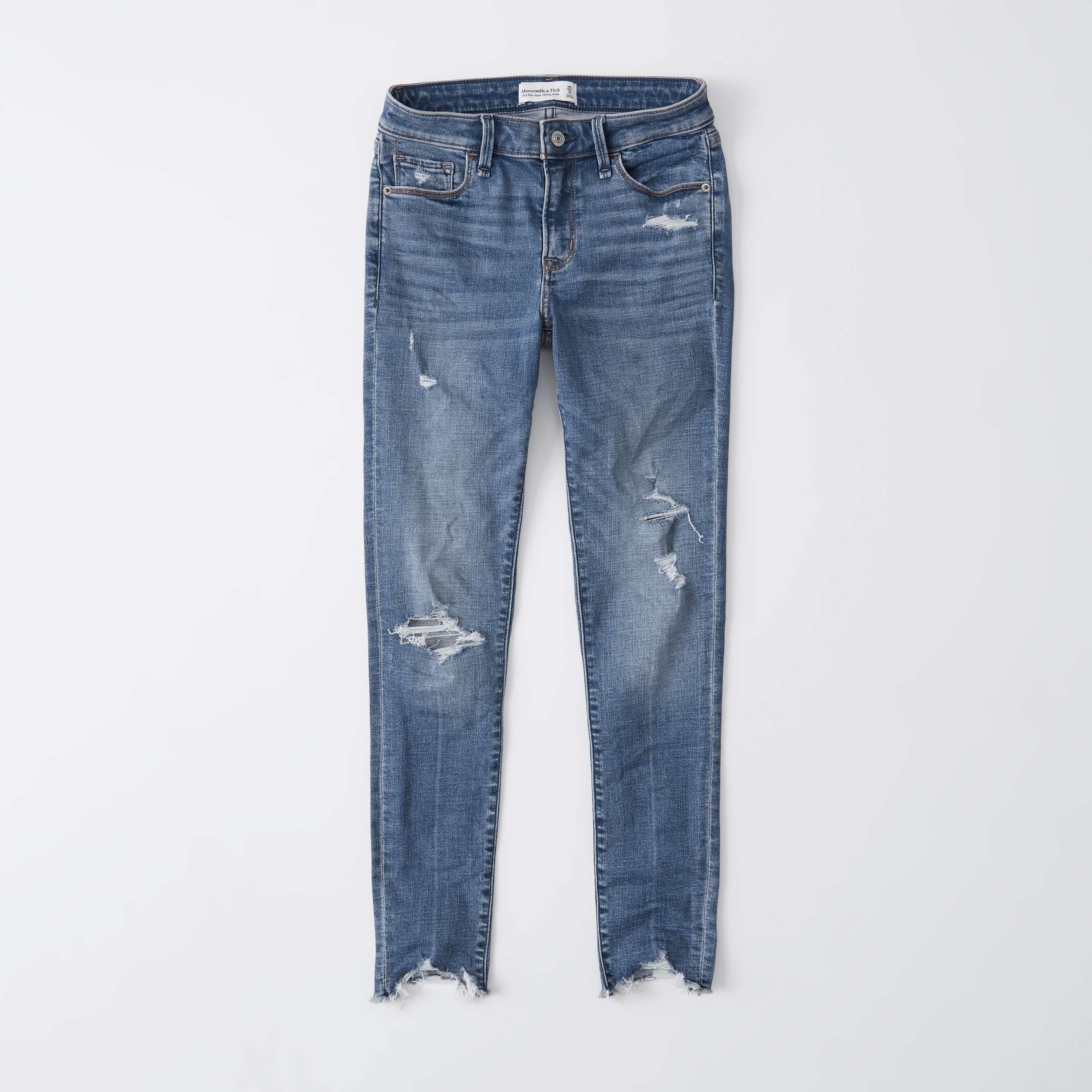 abercrombie mid rise super skinny ankle jeans
