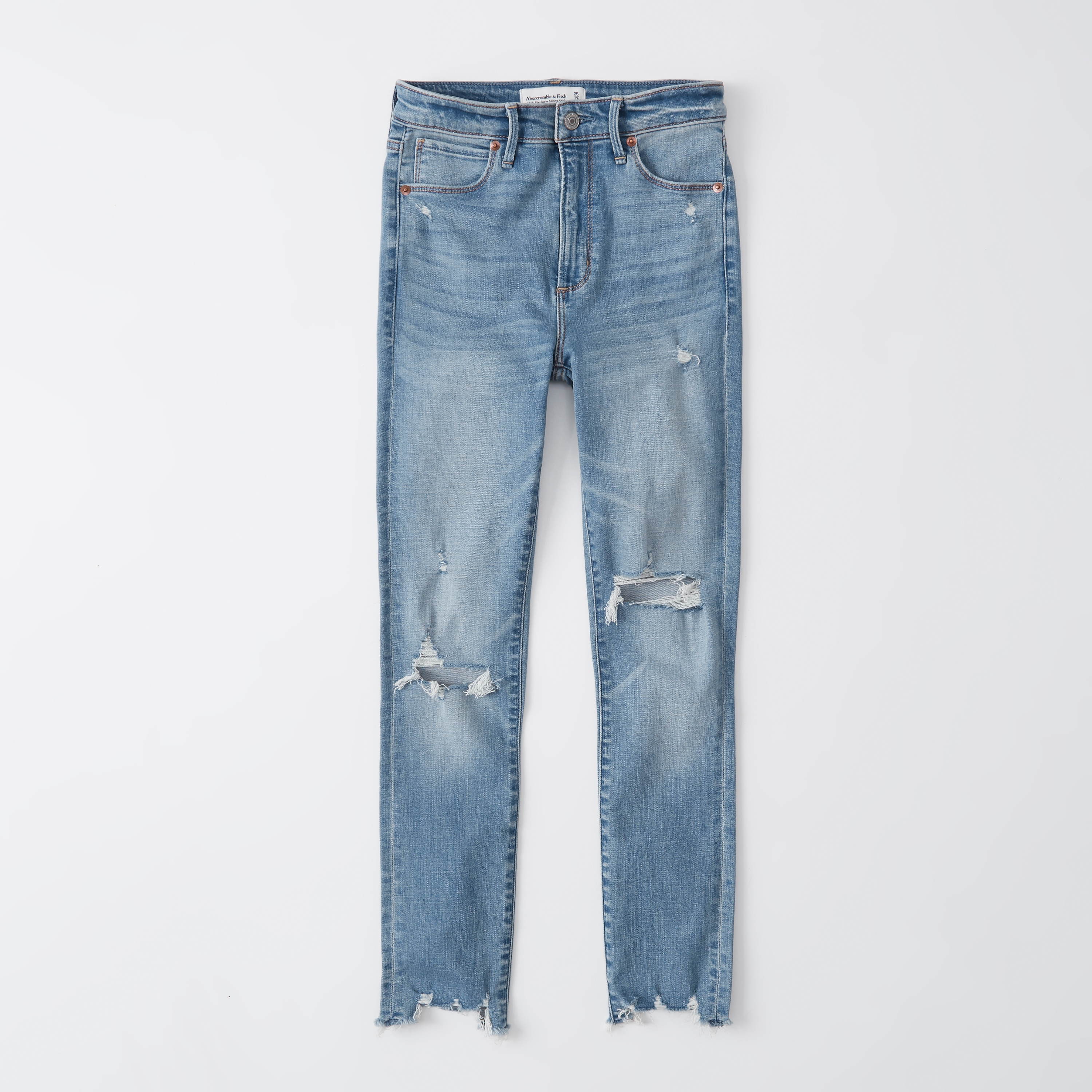 high rise super skinny ankle jeans a&f
