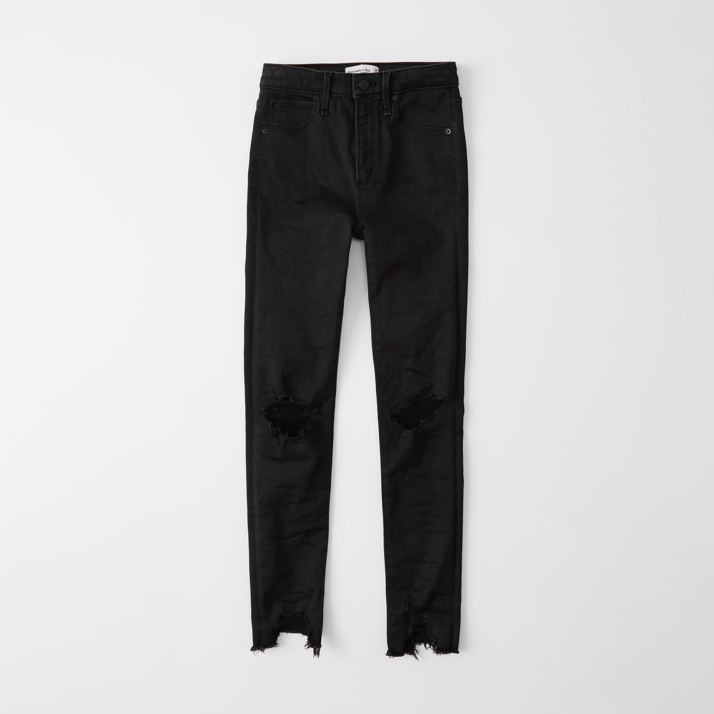 ripped high rise super skinny ankle jeans