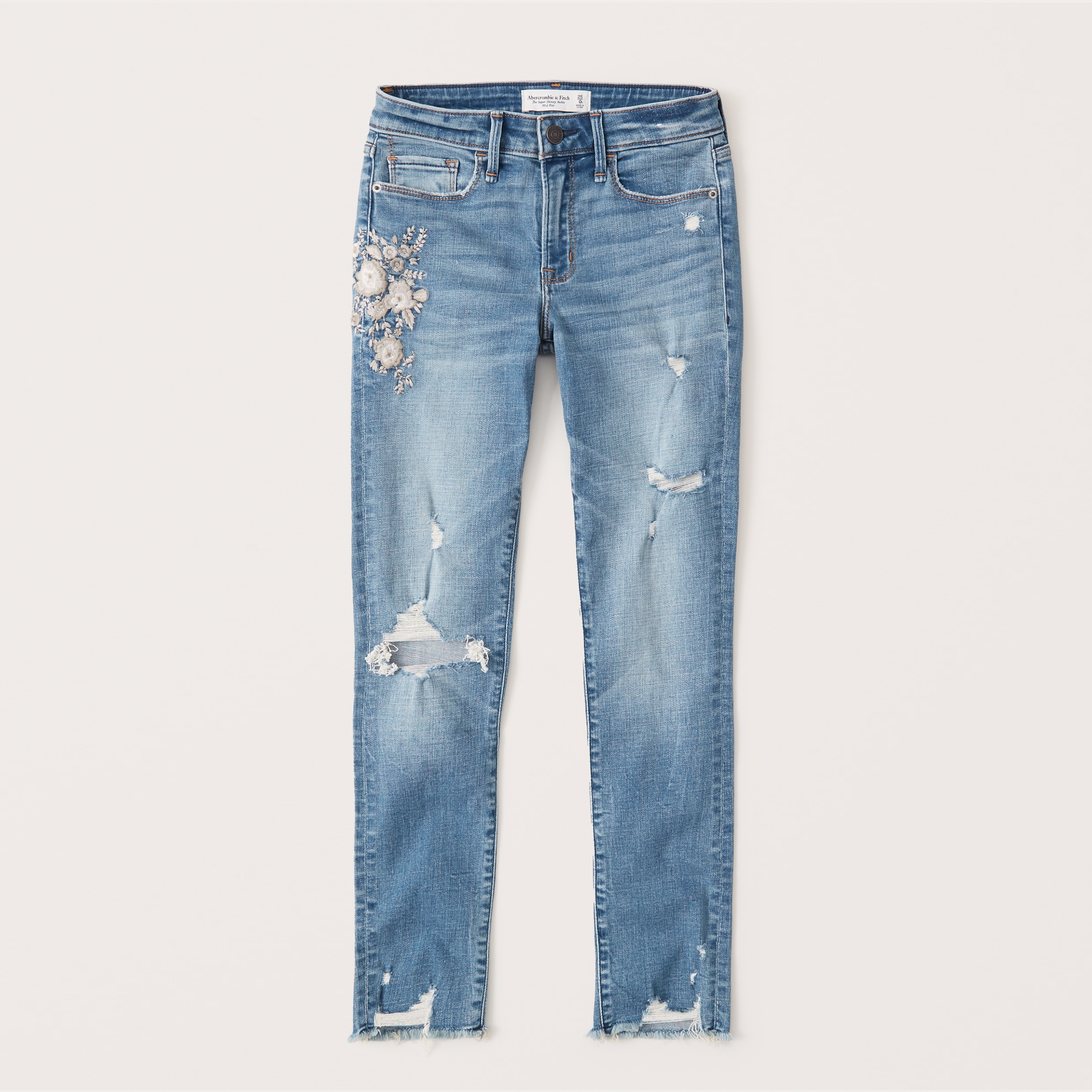 abercrombie low rise ankle jeans