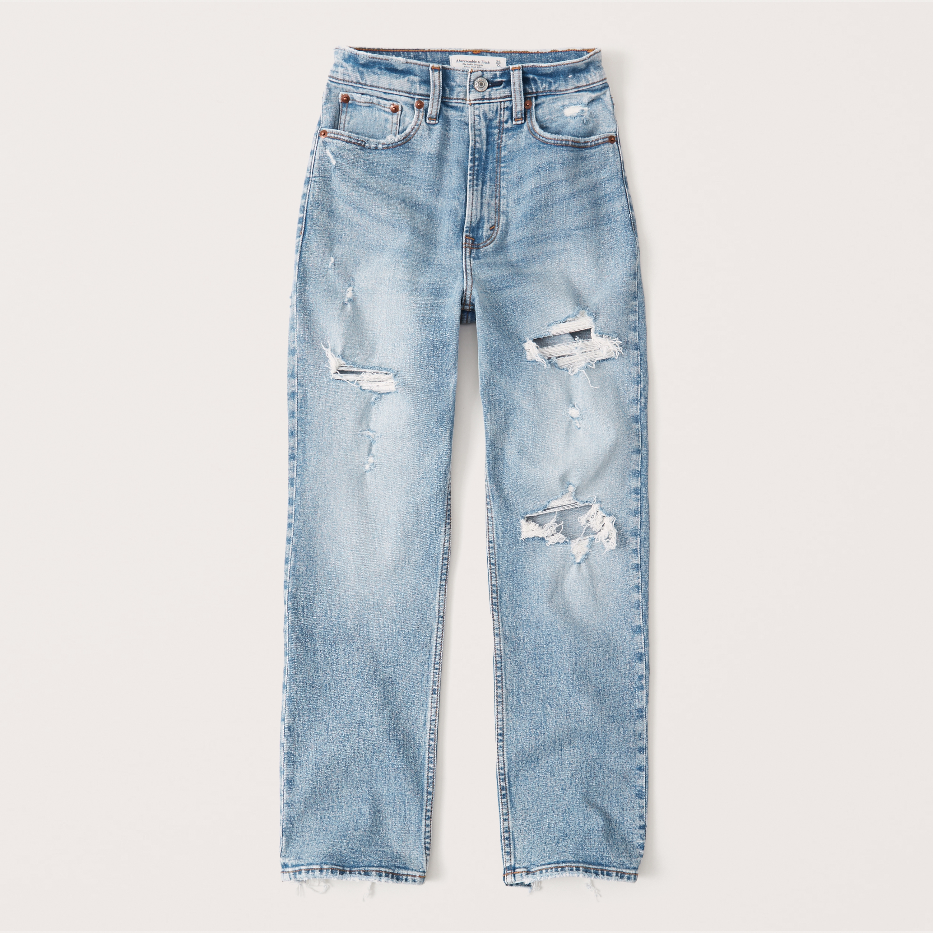 Ultra High Rise Ankle Straight Jeans 