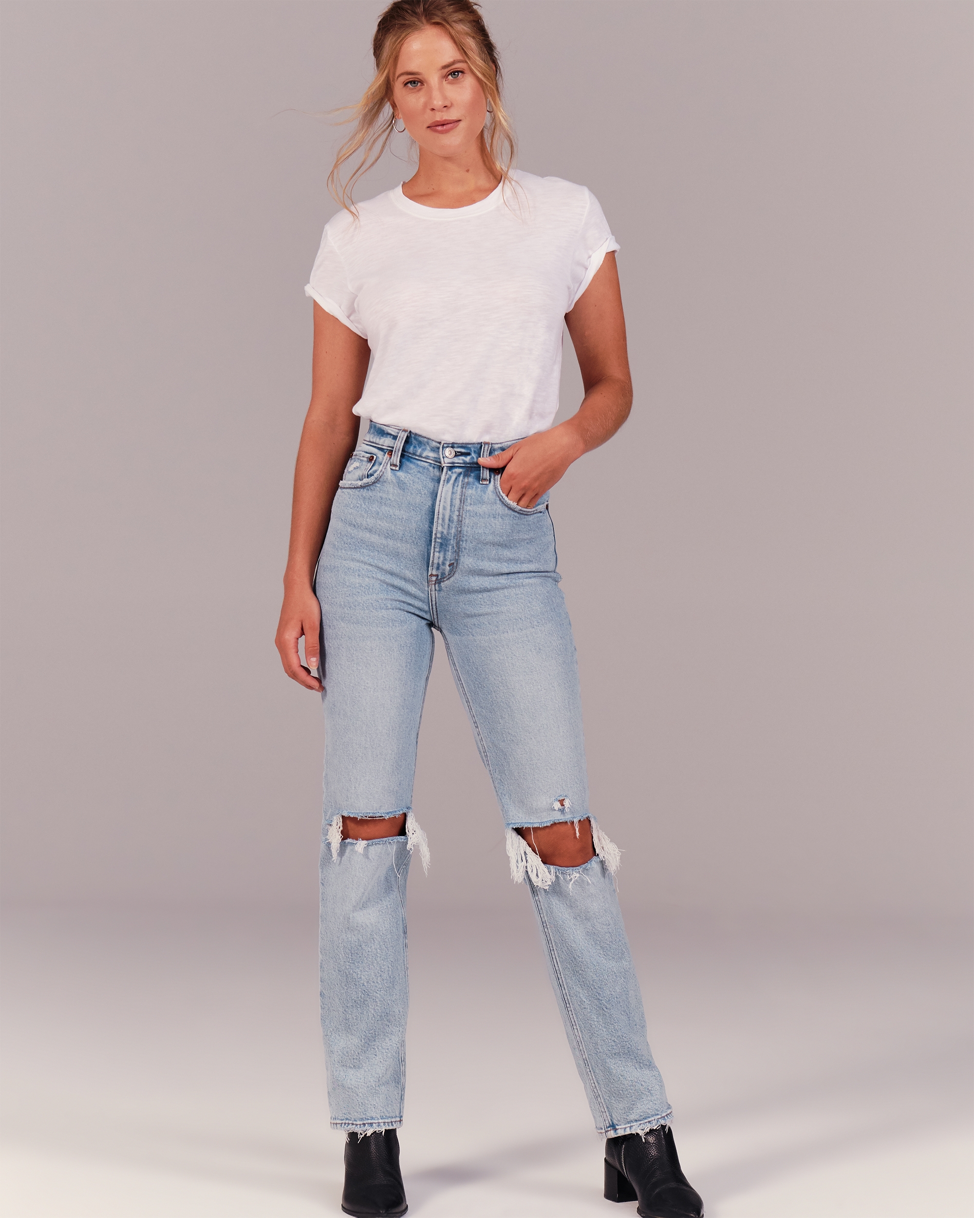 ultra high waisted jeans