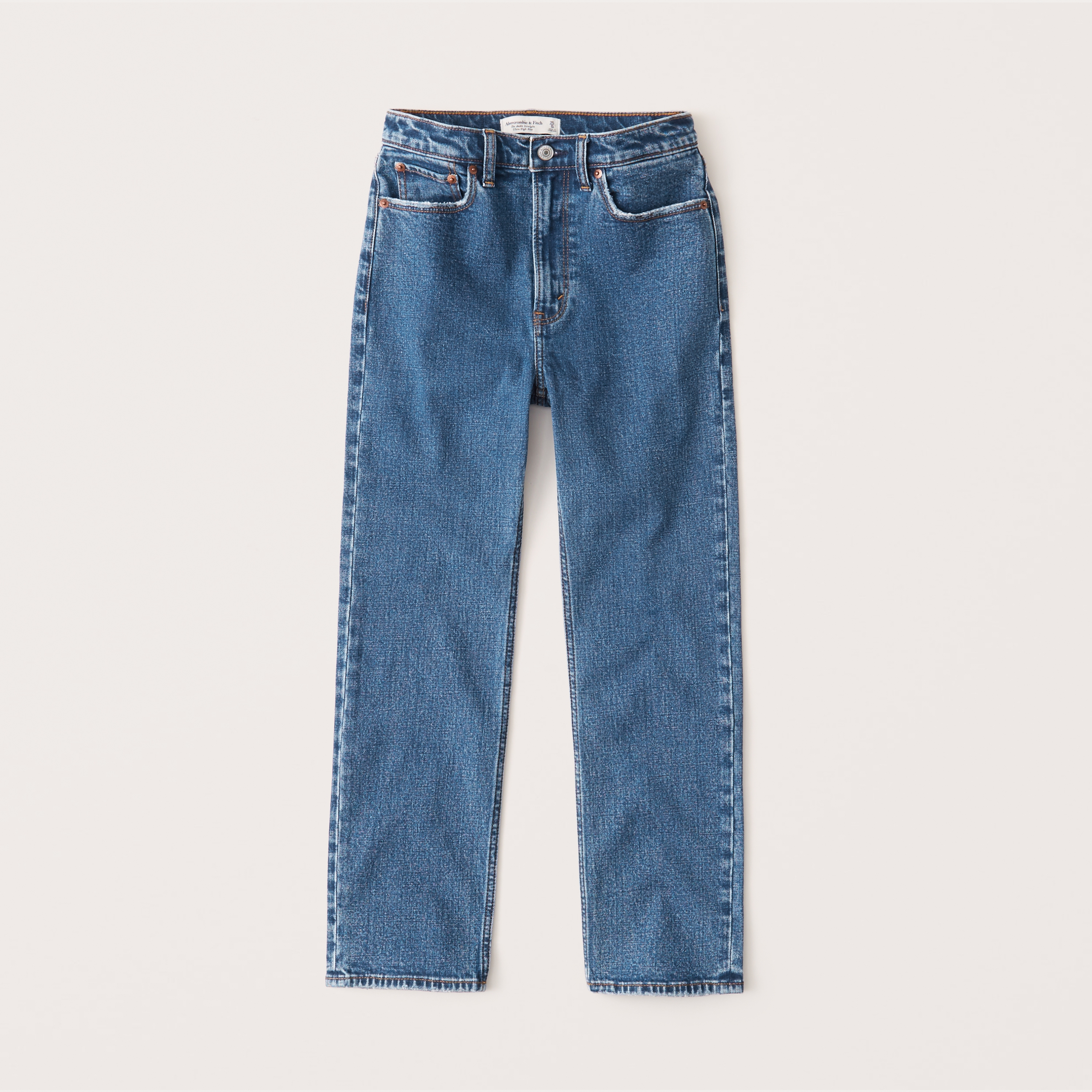 abercrombie high rise ankle straight jeans