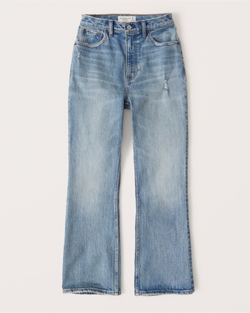 ultra high rise kick flare jeans abercrombie