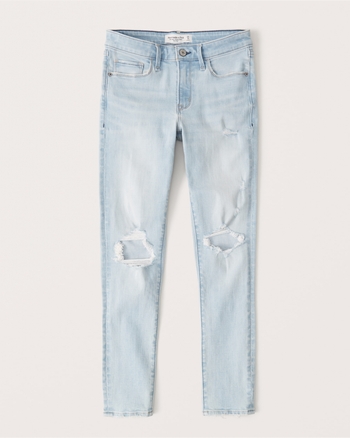 Abercrombie ripped skinny jeans discount
