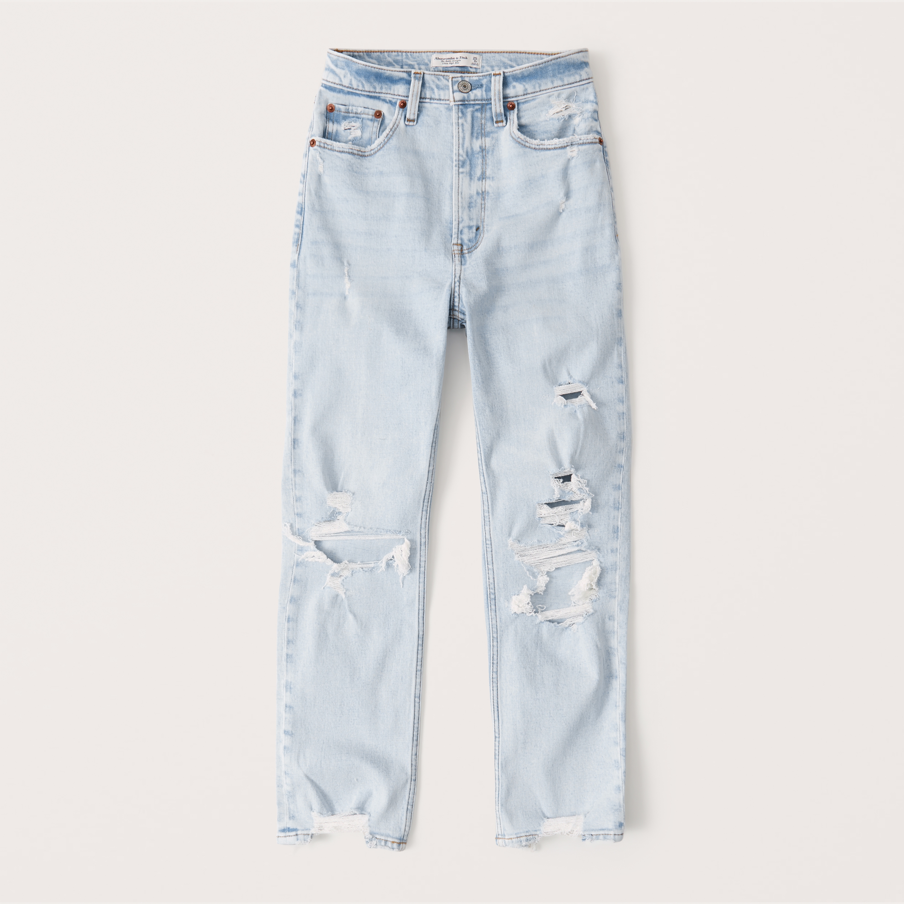 abercrombie high rise straight jeans