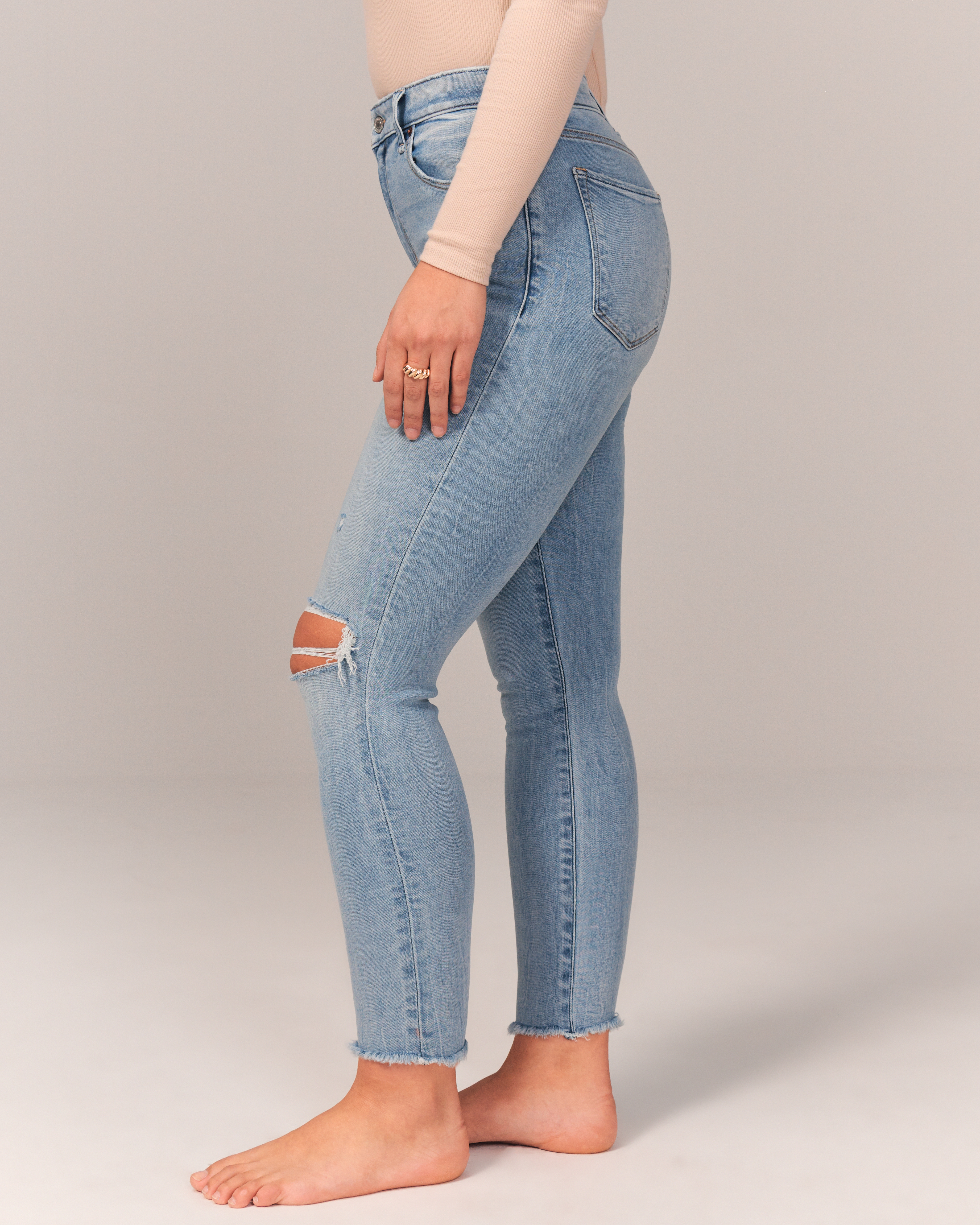 Abercrombie and fitch high deals rise super skinny jeans