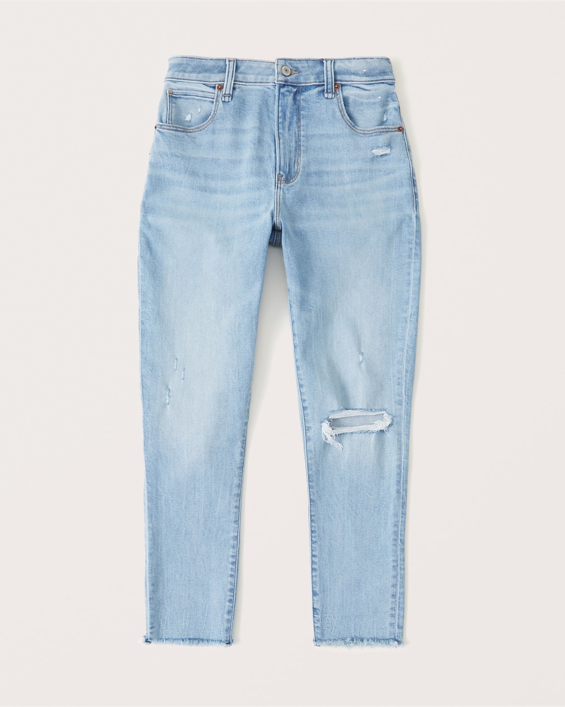 Jeans skinny American Eagle deslavado corte cintura para mujer