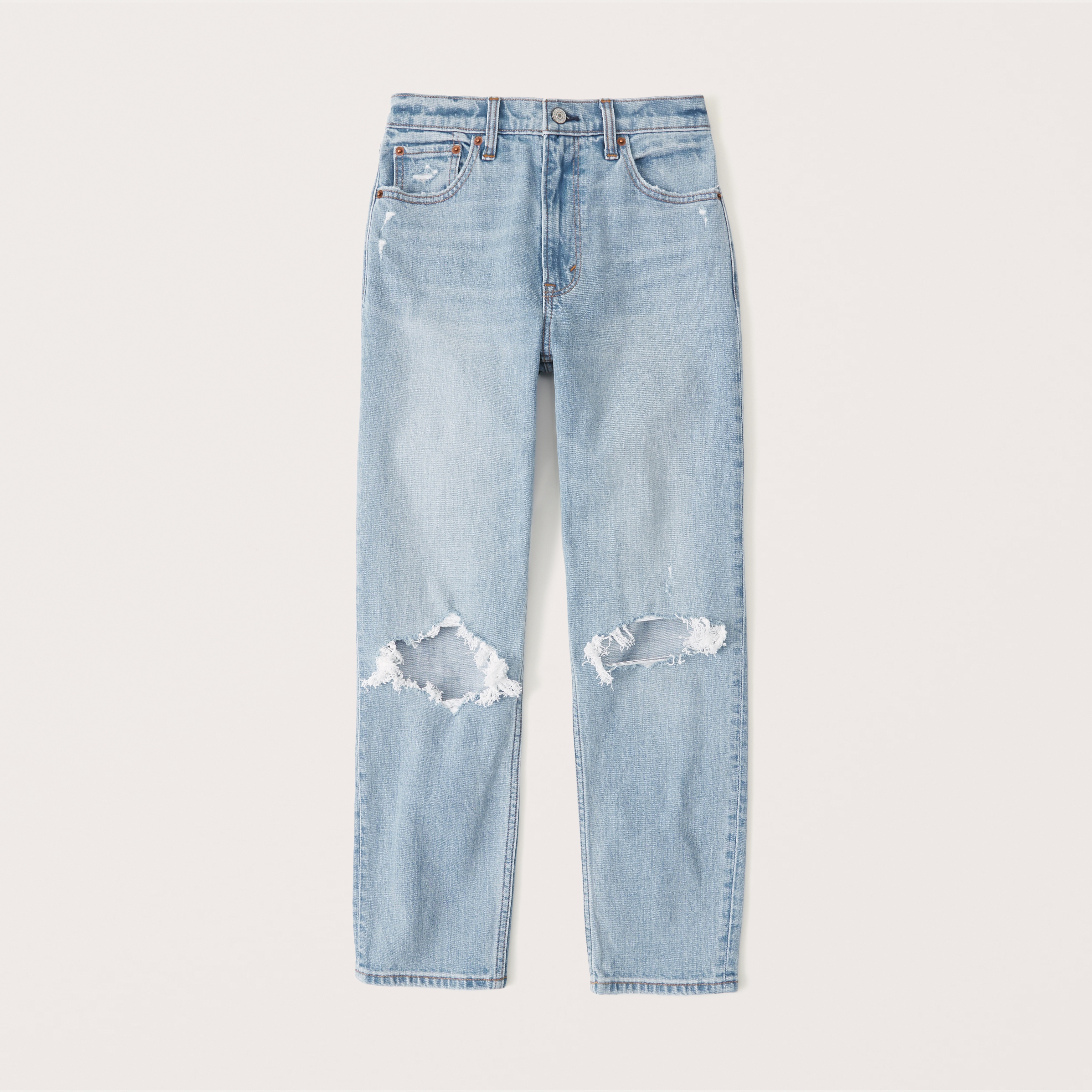 patched ripped mom jeans