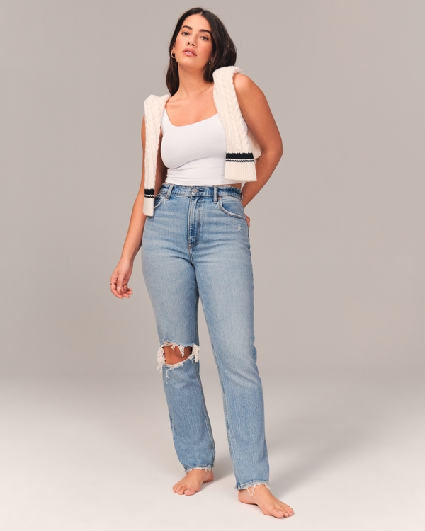 abercrombie 90s straight leg ultra high rise