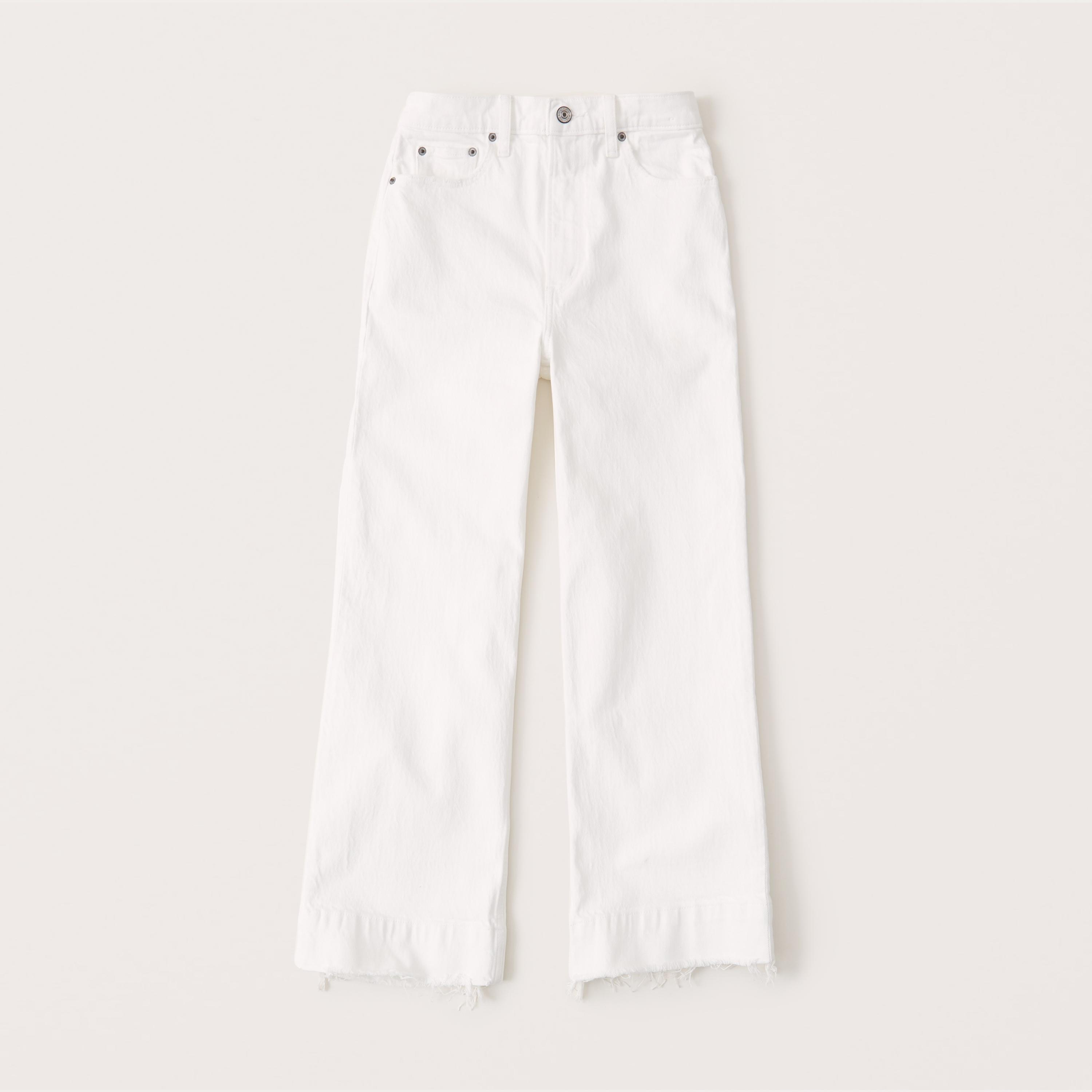 high waisted white jeans wide leg