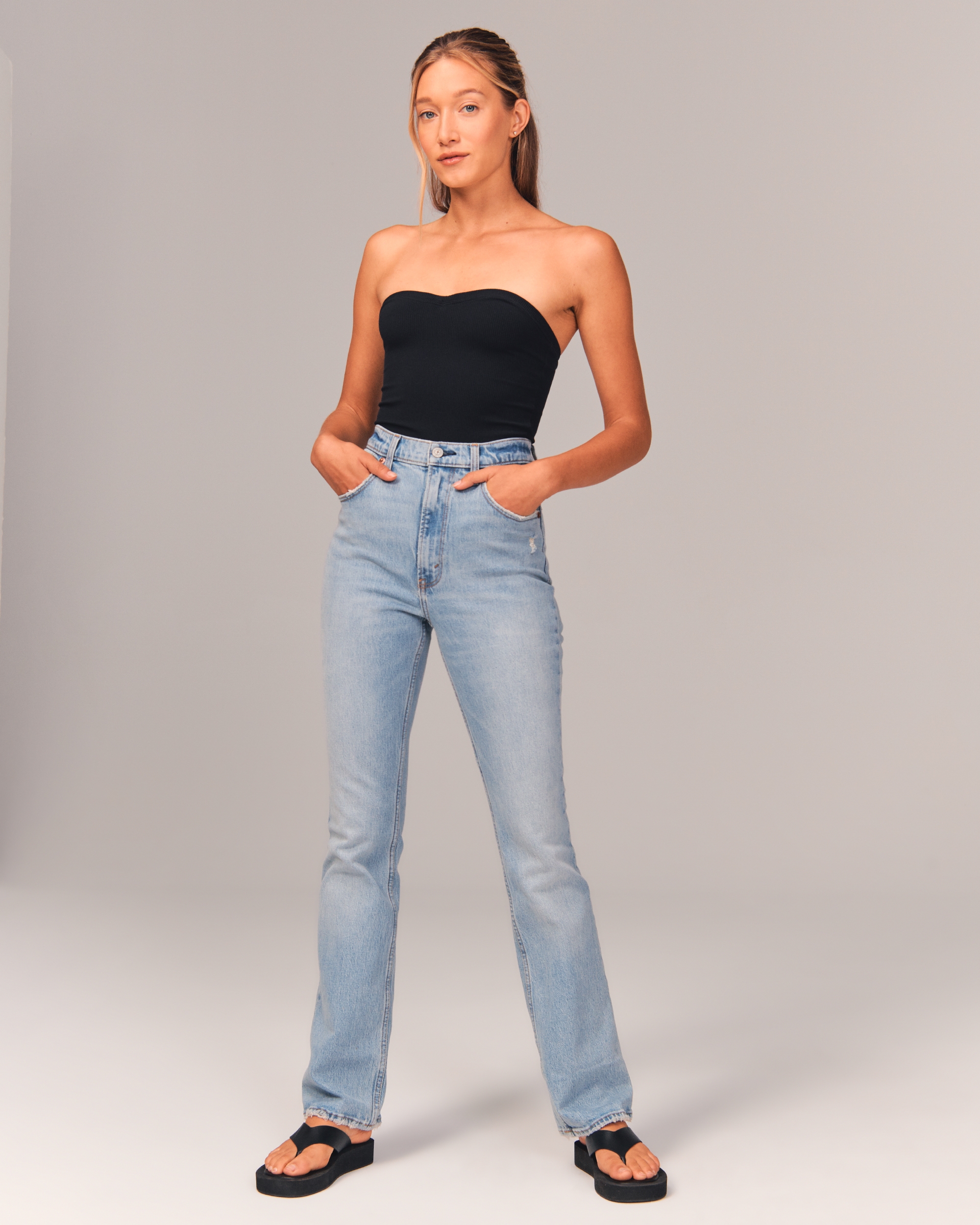 ultra high rise vintage flare jeans