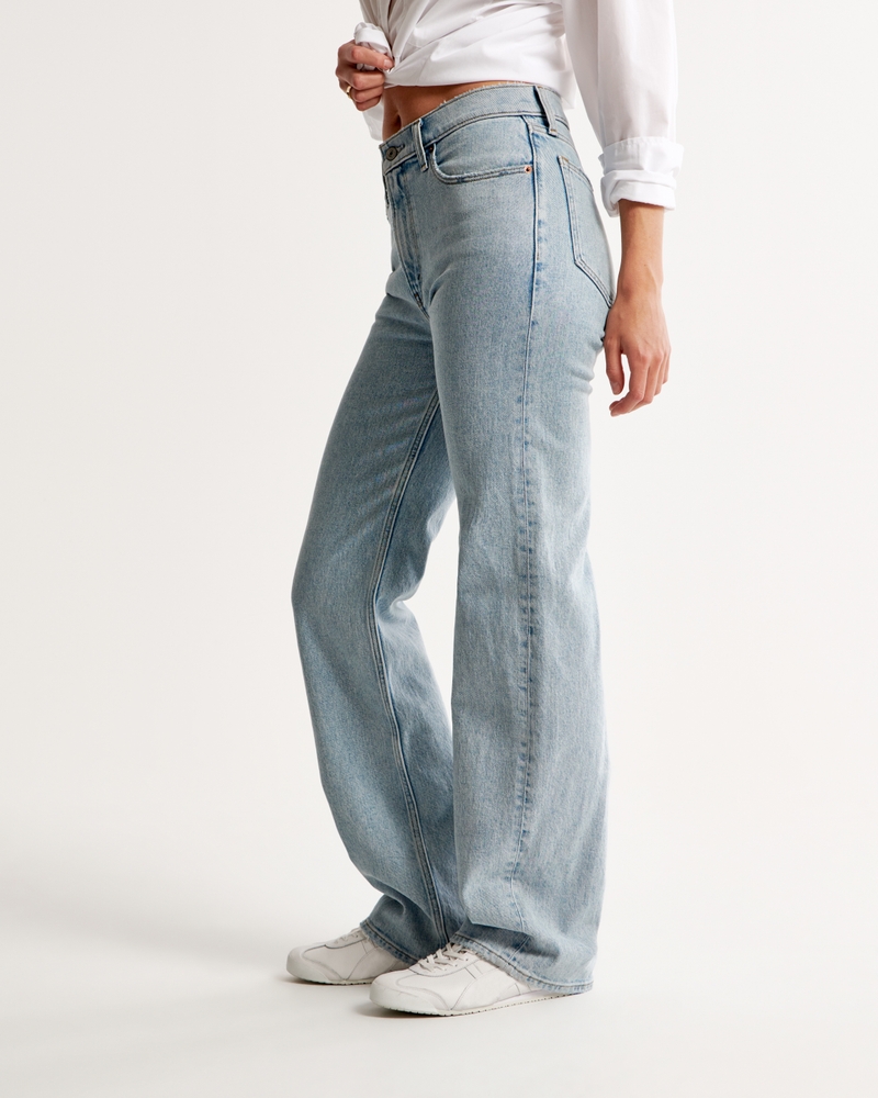 Womens Pants Blue White Design Denim Classic Fit Basic Editions 6