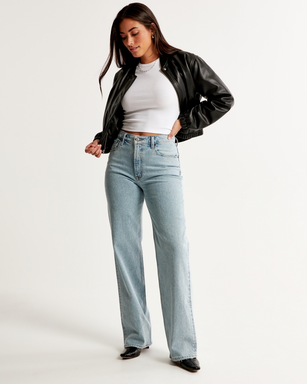 Curve Love High Rise 90s Relaxed Jean, Light