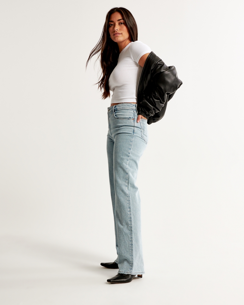 Mujer Jeans holgados de tiro alto noventeros, Mujer Prendas inferiores