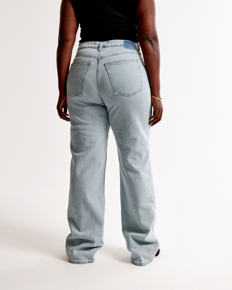 Abercrombie & Fitch 90's relaxed straight leg jeans in light wash