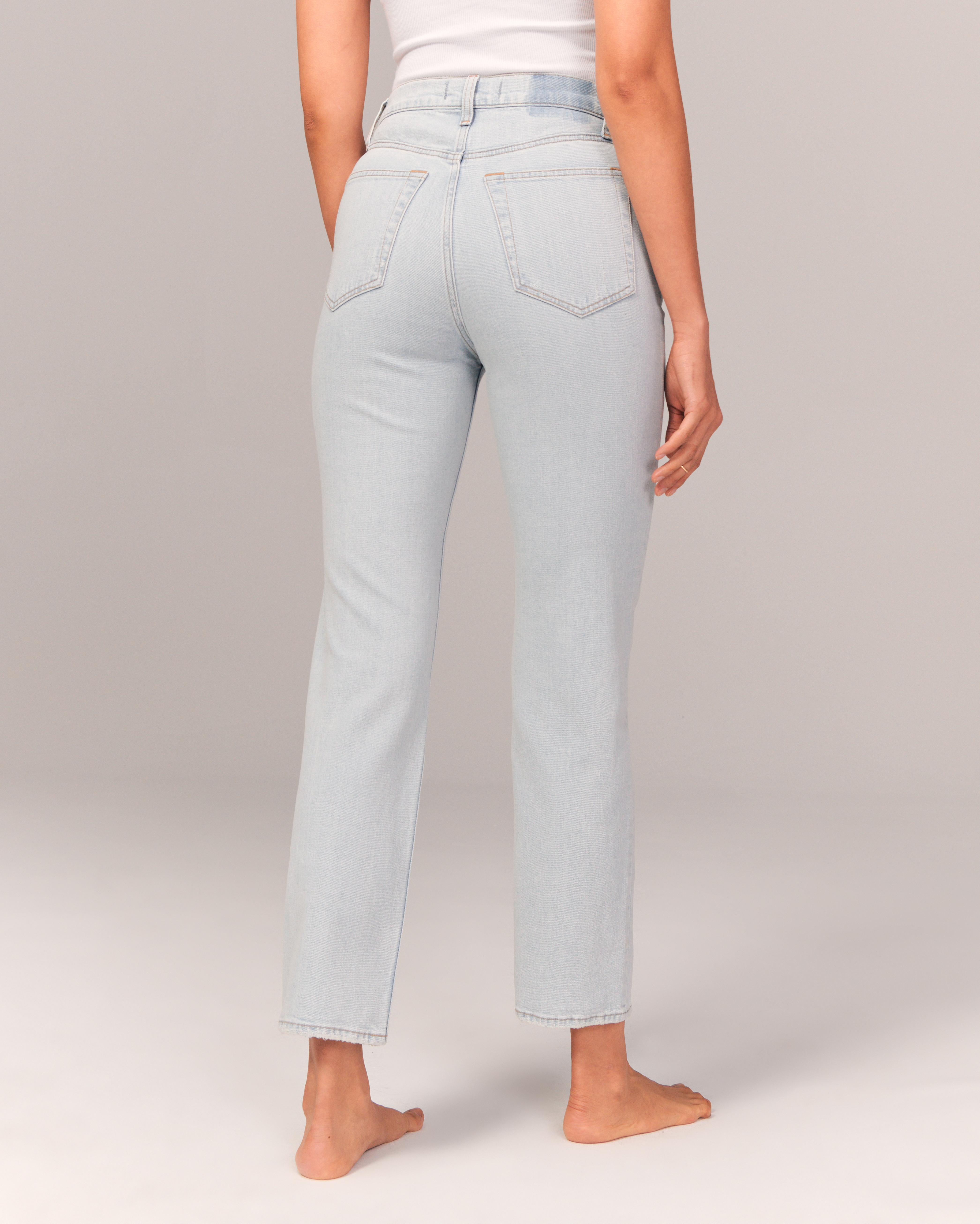 ultra high rise ankle jeans abercrombie